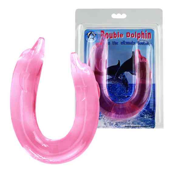Двухсторонний фаллоимитатор - Double Dolphin Pink Sex Aura Киев