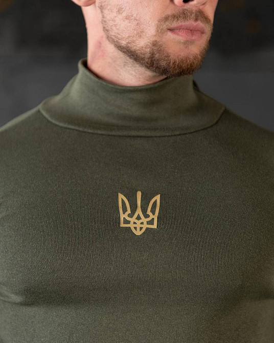 Мужской гольф олива Тризубец Одесса - изображение 2