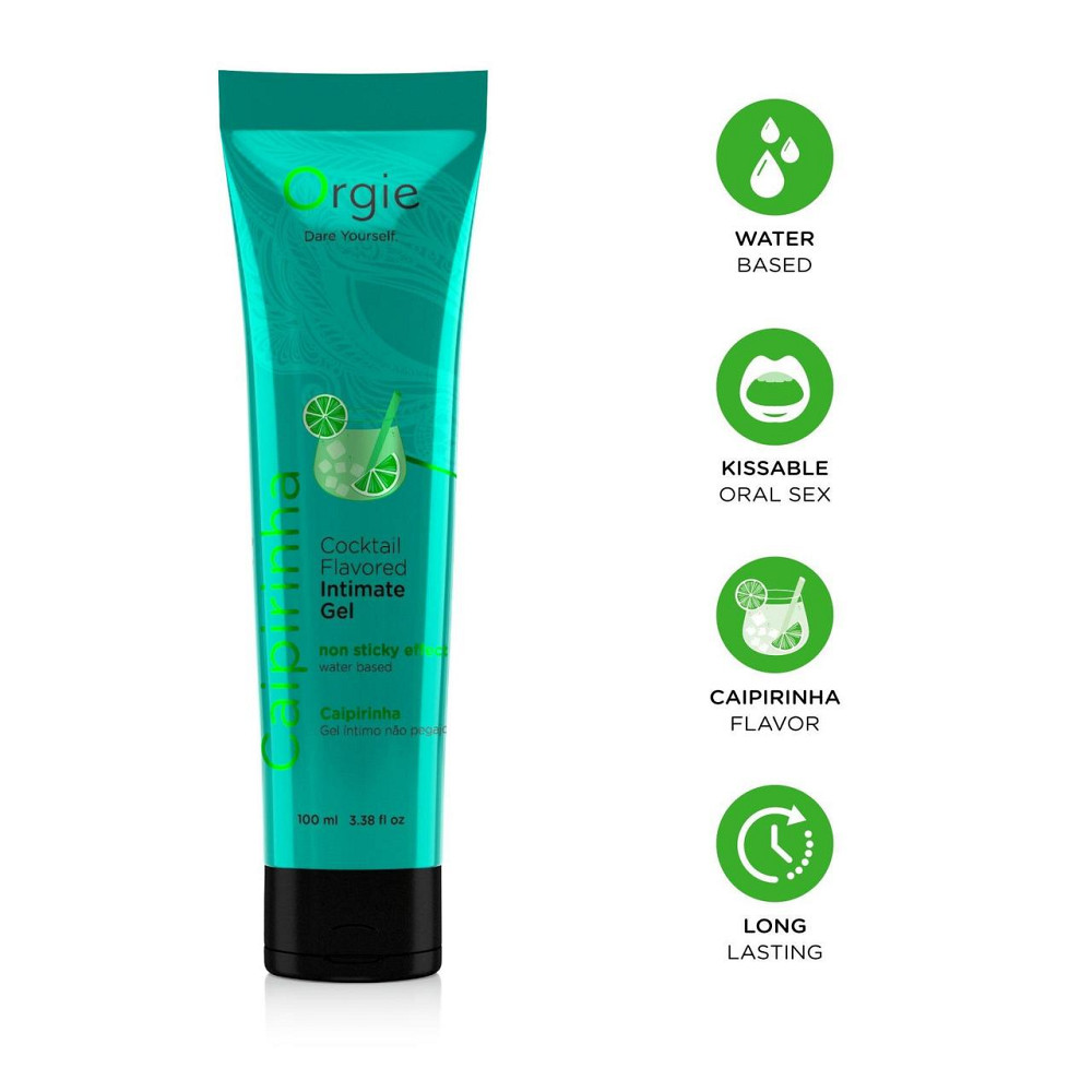 Лубрикант на водной основе Orgie Lube Tube Cocktail Caipirinha, 100 мл, вкус цитрусового коктейля Sex Aura Киев - изображение 3