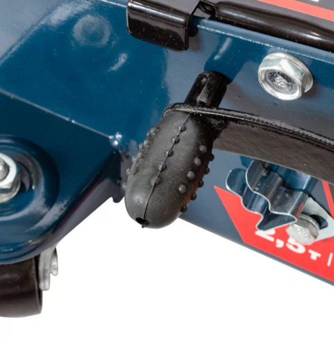 Домкрат гідравлічний підкатний 2,5 т, 140-387 мм (коробка) з гумовою накладкою, фіксатор Мукачево - фото 2