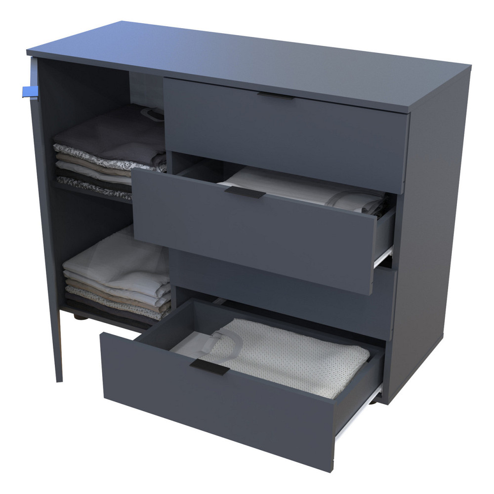 Комод в гостиную Doros Гелар GС1 100х40х81,2 см Графит (DRS-011288) Днепр - изображение 4