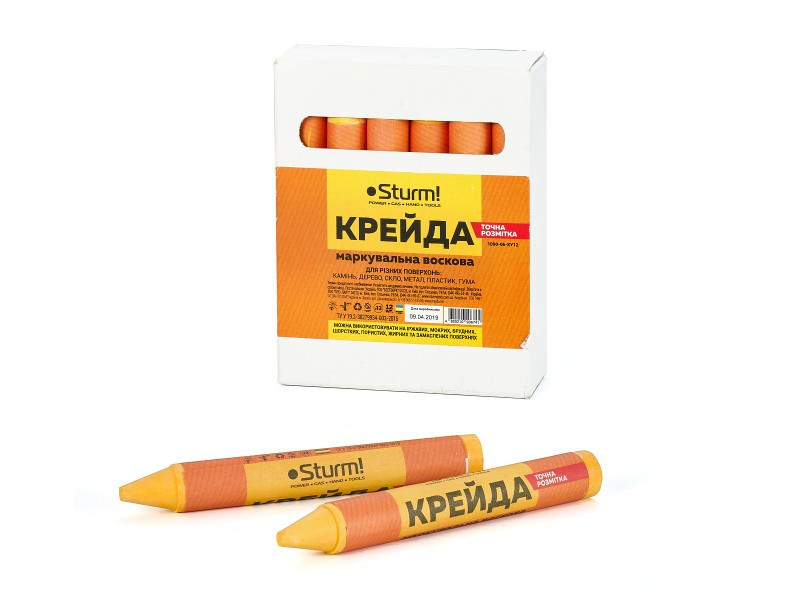 Крейда воскова розміткова для шиномонтажу (жовтий, 12 шт) Sturm 1090-06-KY12 (читувати опис) Рівне - фото 1