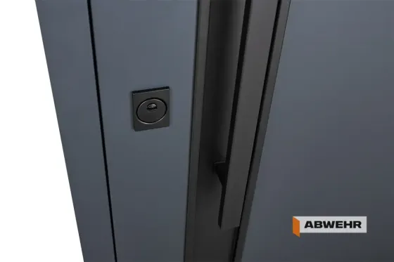 Двері вуличні, модель 591 Pulse RAL 7021Т/ВСМ мдф+vinorit Білий З ТЕРМОРОЗРИВОМ Київ