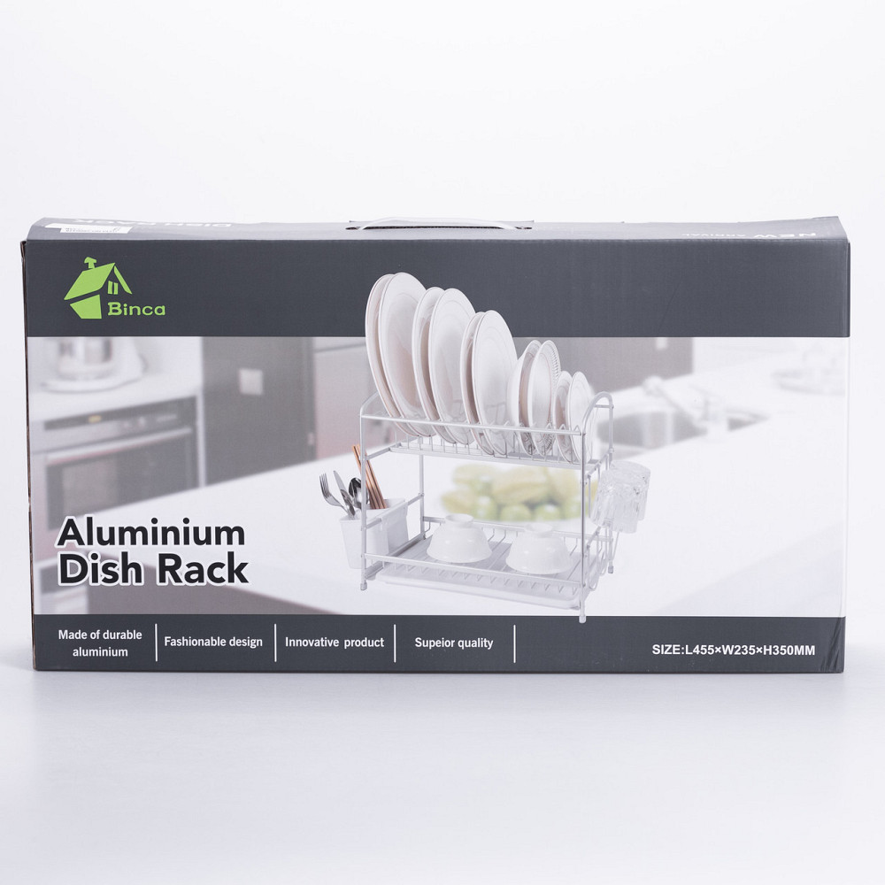 Yiwu Двоярусна сушарка для кухні алюмінієва з лотком і тримачами HP-46-13 Коломыя - изображение 5