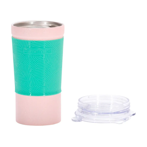 Термокружка 380мл з нержавіючої сталі з TPR вставкою KAMILLЕ 2046 Житомир