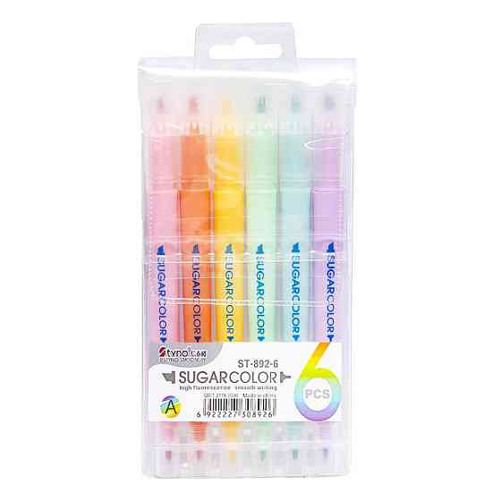 Набор текстовыделителей двухсторонних 6 цветов ST892-6 Винница