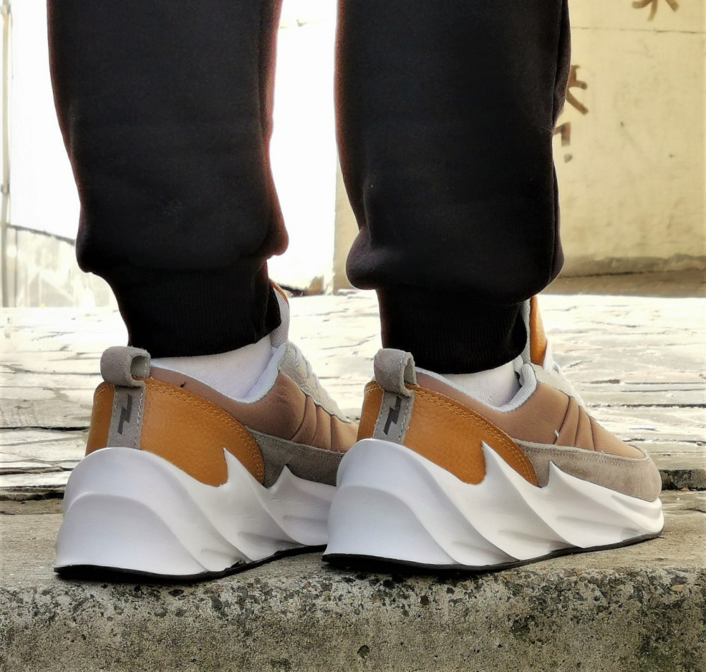 Кросівки Adidas $harks Сірі Чоловічі Адідас Бежеві Акула (розміри: 41,42,43,44,45) Відео Огляд Дніпро - фото 2