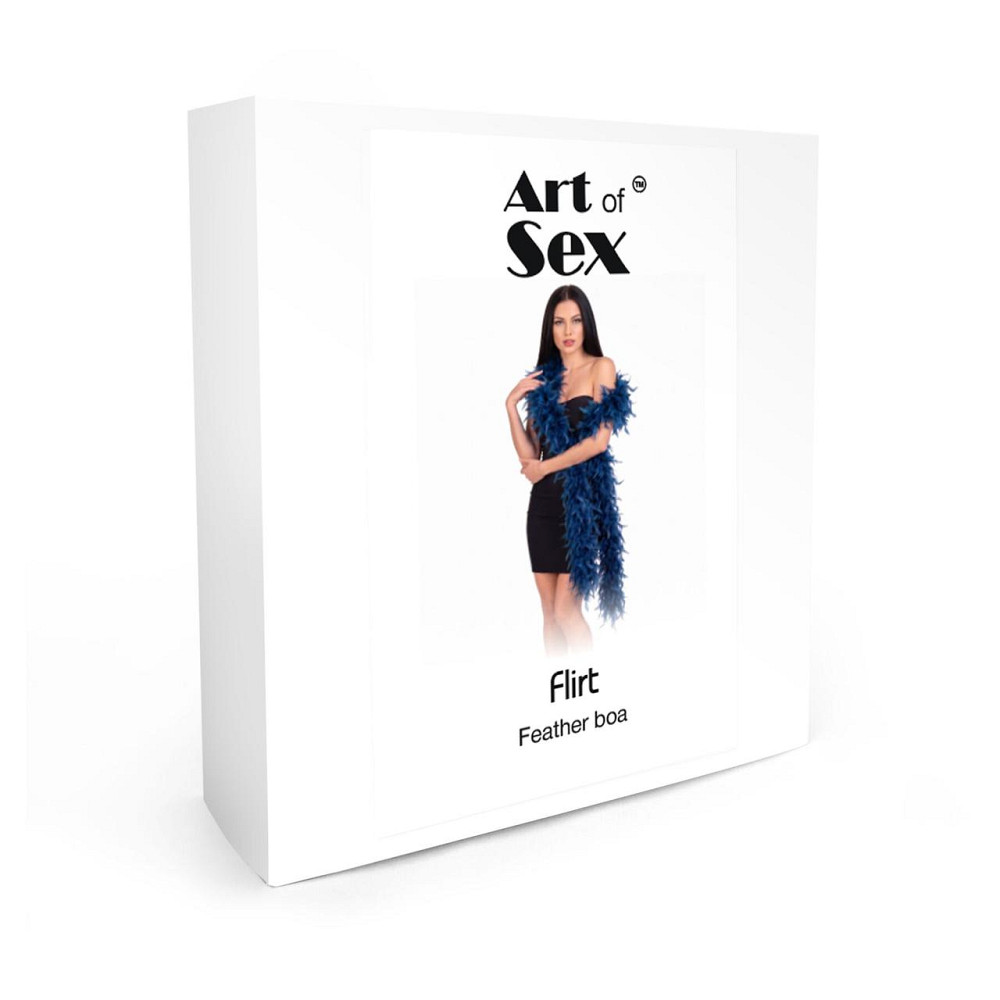 Боа з пір’я Art of Sex, довжина 2 метри, колір синій Sex Aura Київ - фото 3