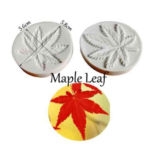 Молд силіконовий Кленовий лист 58 на 56 мм білий Київ