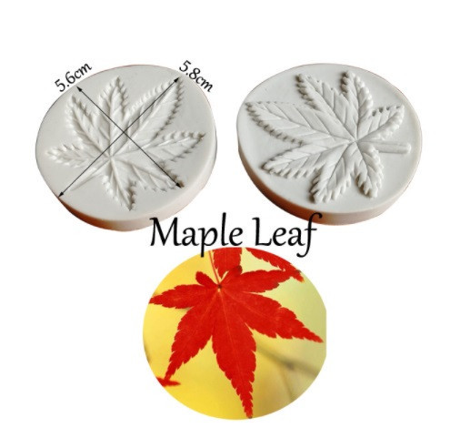 Молд силикконовый Кленовый лист 58 на 56 мм белый Киев - изображение 2