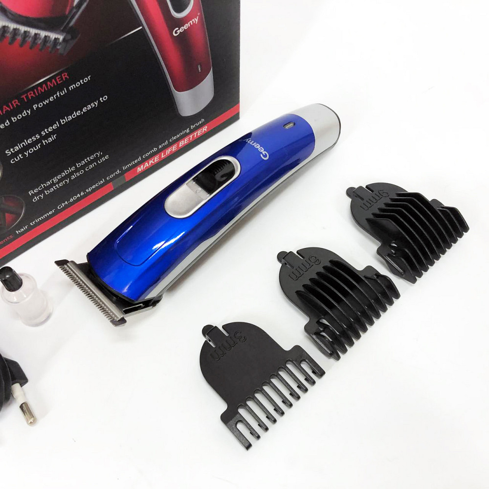 Електрична машинка з насадкою для бороди Gemei GM-6046, Універсальні машинки для стрижки волосся IS-58 Львів - фото 8