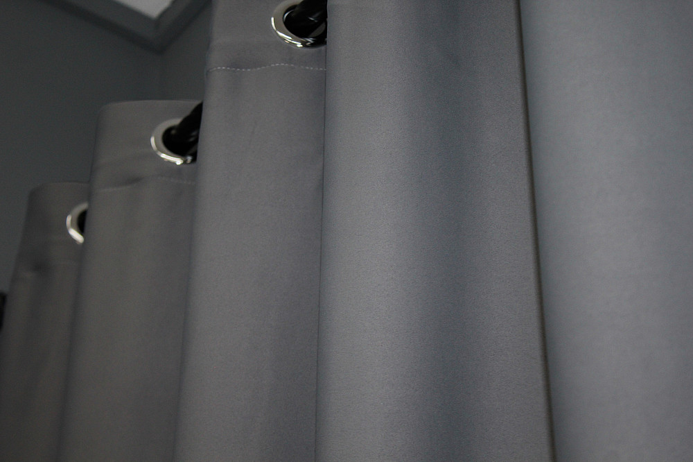 Комплект штор на люверсах VR-Textil Bagema Rvs № 1244ш Серый 150х250 см 2 шт (37-0017) Киев - изображение 6