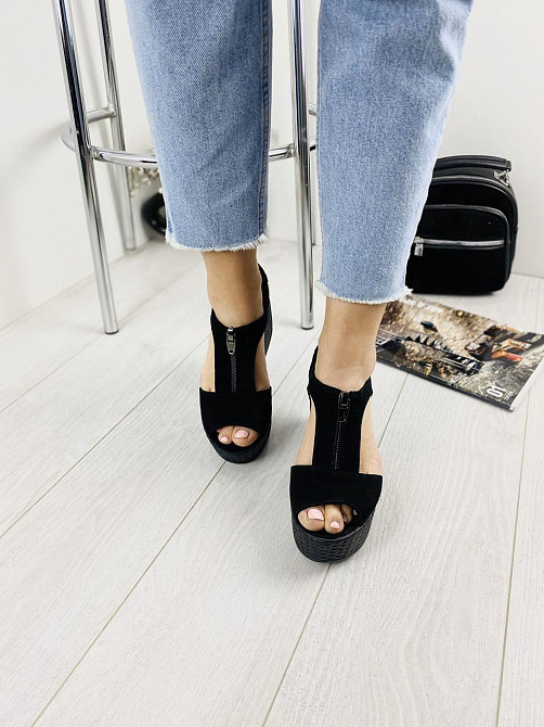 Injers Босоніжки жіночі INJERS 423 чорні (літо, замша натуральна) (970) Коломыя - изображение 7