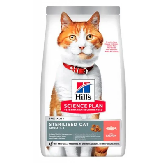 Hills SP Feline Adult Sterilised Salmon (Хіллс Стерилізед Лосось) корм для котів стерилізованих 1-6 років Запоріжжя