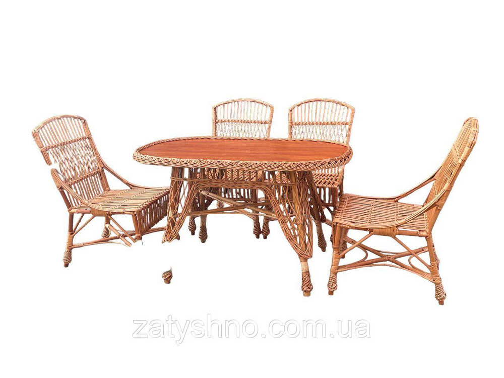 Меблі з лози плетені на 4 персони Київ - фото 3