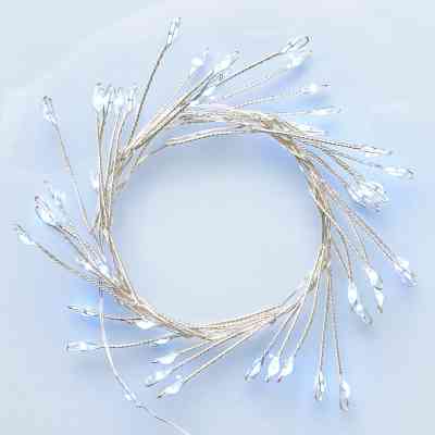 Гирлянда YES! Fun Кластер на медной проволоке 50 LED Холодно-белая 1 м Статическая Батарейки (975018) Винница