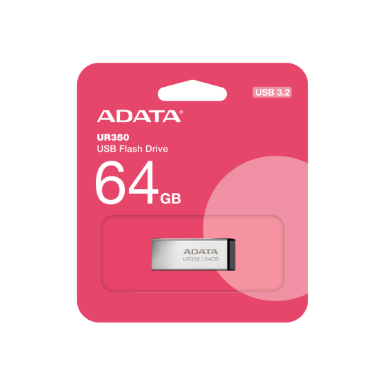 Флеш-накопичувач ADATA USB 3.2 UR 350 64Gb Silver/Black Одеса