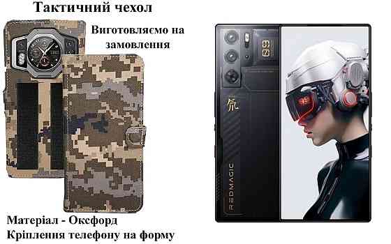 Тактический чехол для Motorola Edge 2021 , Edge 2023, крепится к снаряжению на липучке Киев