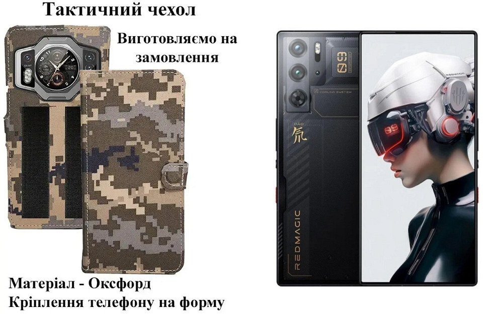Тактический чехол для Motorola Edge 2021 , Edge 2023, крепится к снаряжению на липучке Киев - изображение 1