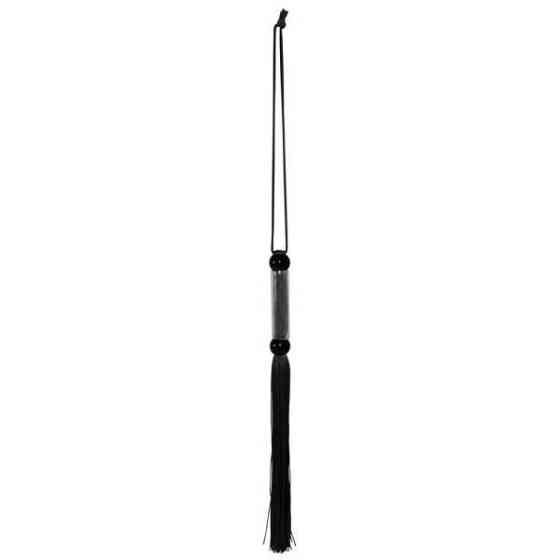 Кнут черный, прозрачная ручка FLOGGER, 28 см Sex Aura Киев