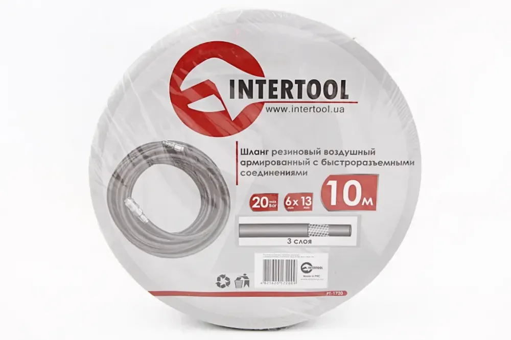 Шланг підкачки армований гумовий 6*13м Intertool Storm 20атм 10м Вінниця - фото 2