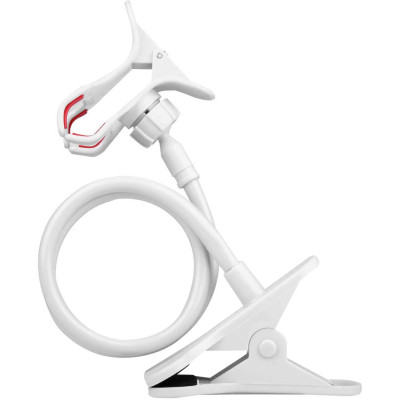 Тримач для смартфонів XoKo прищепка, гнучкий, 65 см, білий (XK-RM-C20-WHT) Вінниця - фото 4