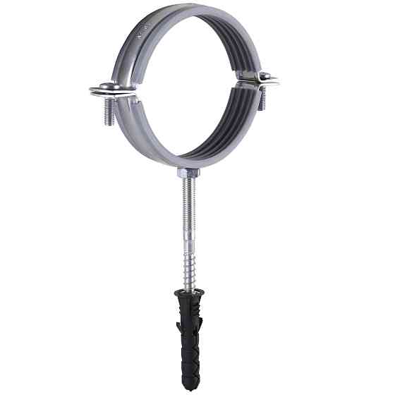 Хомут в зборi CR 3″ (85-94мм) з гвинтом-шурупом 8*100 та дюбелем в уп., сірий Тернопіль