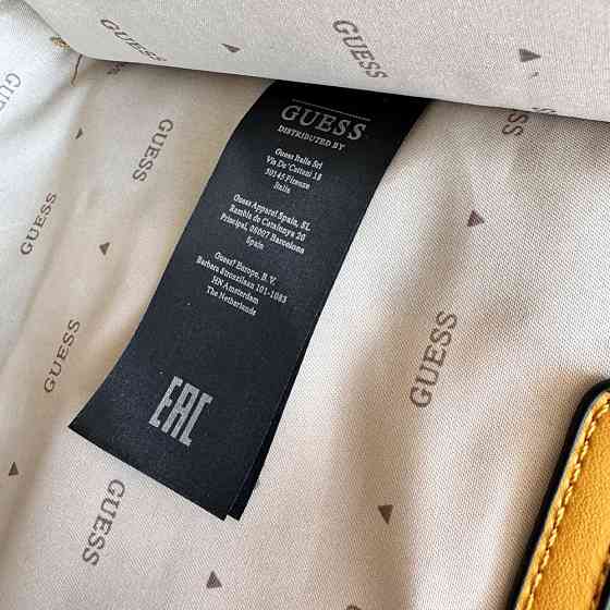 Женская сумка шоппер Guess (866522) оранжевая Киев