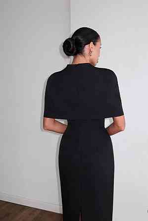 Жіночий елегантний вечірній костюм плаття + накидка костюмка Чорний, 44/46 Одеса