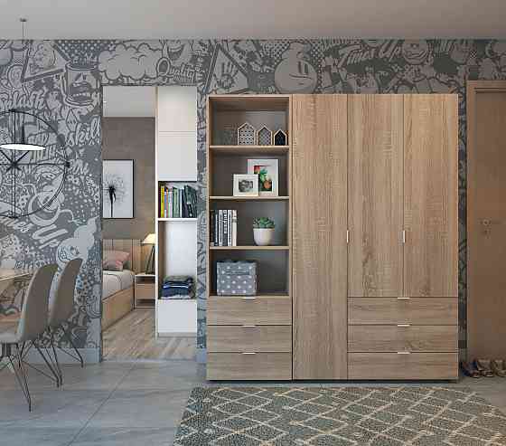 Пенал для одежды Doros Гелар Дуб сонома 3Ш 60х49.5х203.4 DRS-011758 (41516131) Днепр