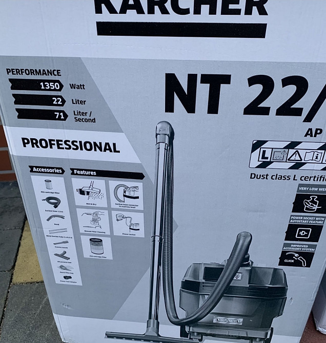 Karcher nt22/1 ap L  пылесос строительный ap te l пилосос karcher. Харьков - изображение 2