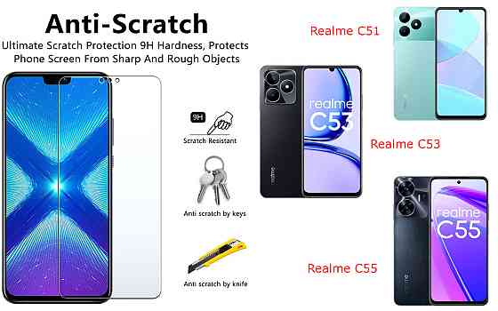 Защитное стекло NeoGlass для Realme C51, Realme C53, realme C55 – ультрапрозрачное и устойчивое Киев
