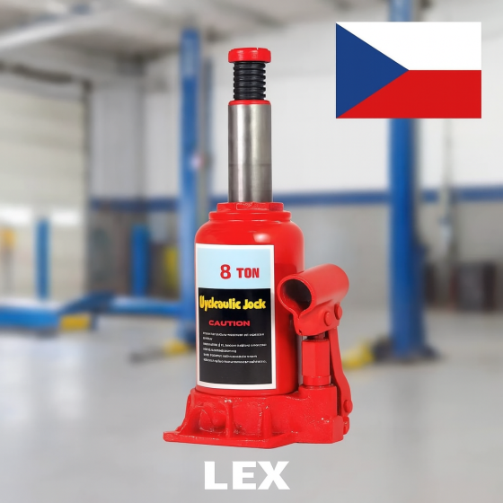 Автодомкрат гідравлічний LEX 8т пляшковий 190 - 350 мм домкрат професійний гідравлічний для шиномонтажу високий Львів