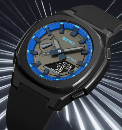 Часы мужские наручные Skmei 2091 (Черный/Синий/Черный) Винница