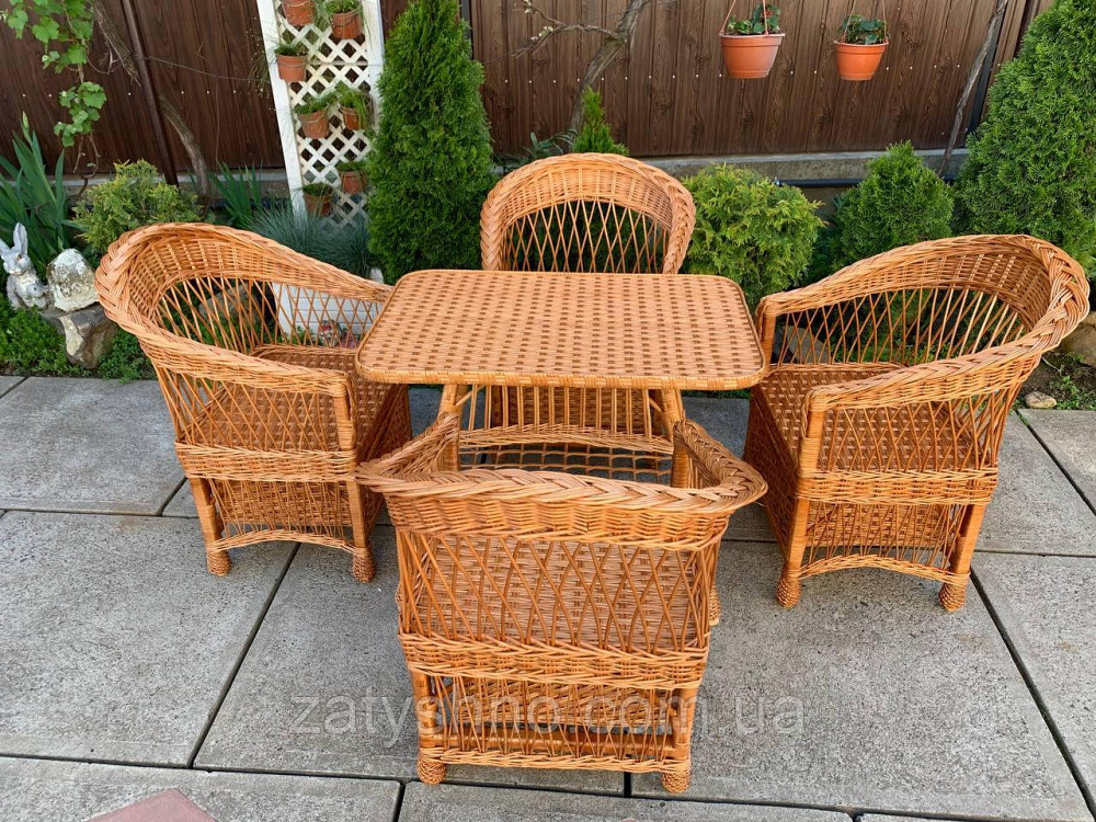 Меблі з лози з кріслами з шухлядами Київ - фото 5
