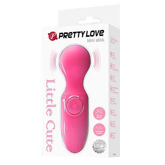 Міні-вібратор PRETTY LOVE Mini Stick, силіконовий, рожевий, USB-заряджання Sex Aura Київ