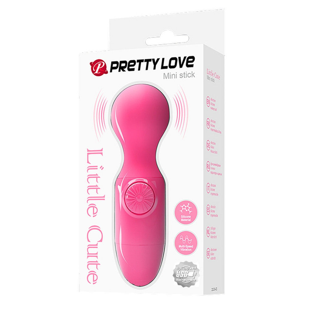 Міні-вібратор PRETTY LOVE Mini Stick, силіконовий, рожевий, USB-заряджання Sex Aura Київ - фото 2