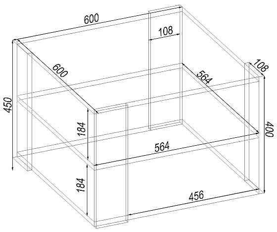 Стол журнальный Квант №4, Дуб Конкордия, 600/600/450 Львов