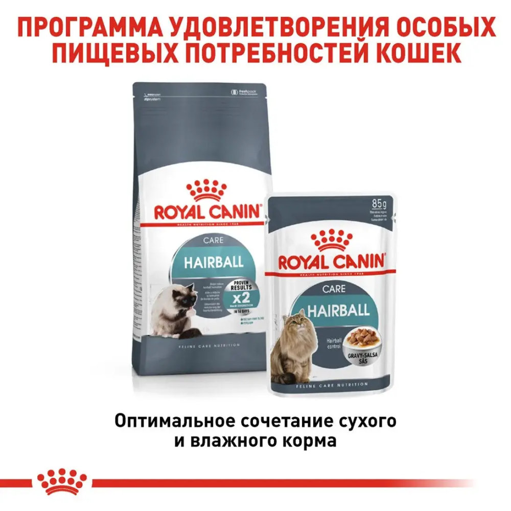 Royal Canin Hairball Care (Роял Канин Хейрбол Кер) корм для котов при образовании комочков шерсти в желудке 10 кг. Запорожье - изображение 3