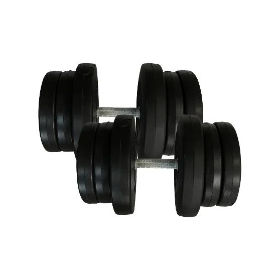 Гантелі складальні композитні в пластиковій оболонці Rock Pro-R 2 шт по 21,5 кг NE-PL-R-021-2 Вінниця - фото 1