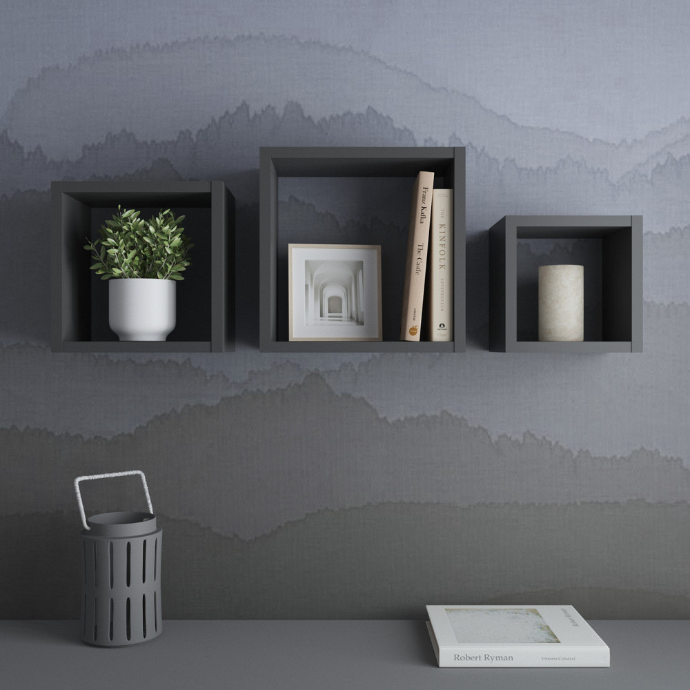 Полки на стену VAYS, комплект квадратных навесных полок из 3шт M-38 Львов - изображение 5