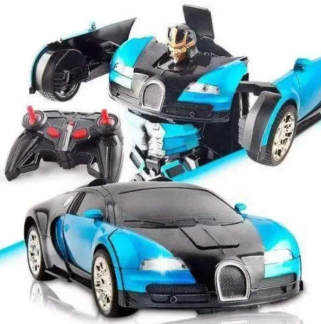 Машинка Трансформер Bugatti Size 18 см Robot Car синяя с пультом Коломыя - изображение 1