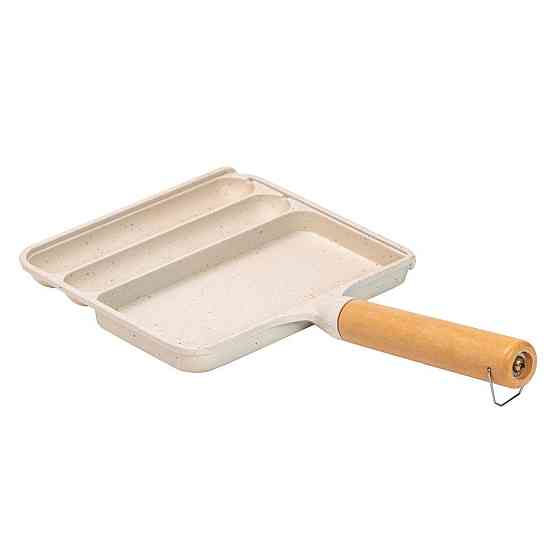 Сковорода прямокутна на 3 секції з антипригарним покриттям бежева HP39572W Київ