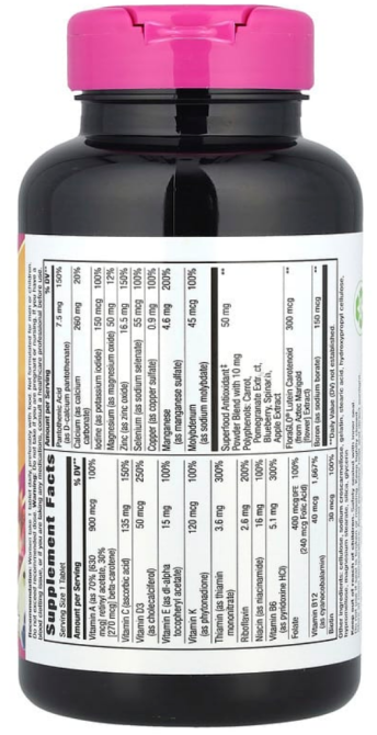 Мультивитамины для женщин старше 50 лет Nature's Way Women's 50+ Complete Alive 130 таб Киев - изображение 2