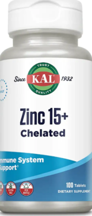 Цинк хелатний KAL Zinc 15+ Chelated 100 табл Київ