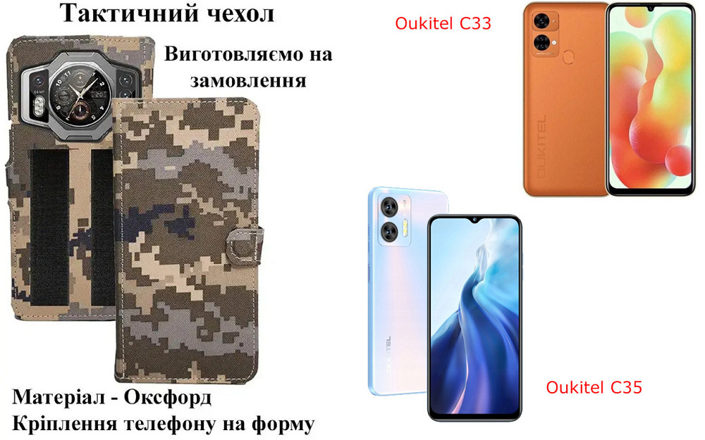 Тактический чехол для Nokia G10, Nokia G11, Nokia G11 Plus, крепится к снаряжению на липучке Киев - изображение 1