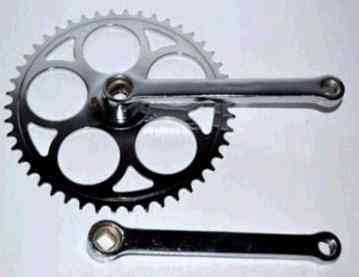 Зірка велосипедна (передня) 46T (+2 шатуни L-165mm, квадрат, хром) Мукачево