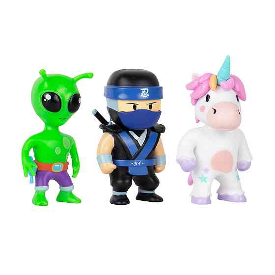 Набір колекц. фігурок Stumble Guys - Ніндзя Кай, Спрінклс, Прибулець Днепр