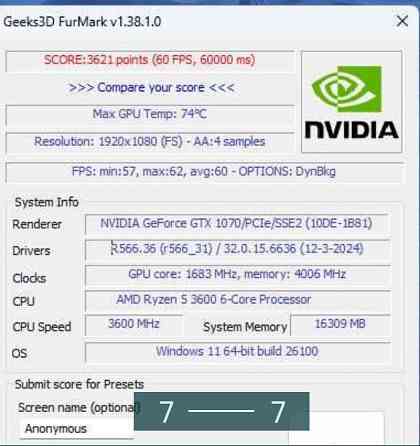 Відеокарта ASUS GeForce GTX 1070 Turbo 8Gb GDDR5 Київ
