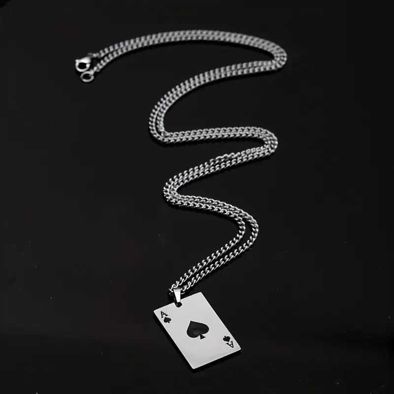 Подвеска на цепочке «Пиковый туз» – кулон из нержавеющей стали Киев - изображение 2